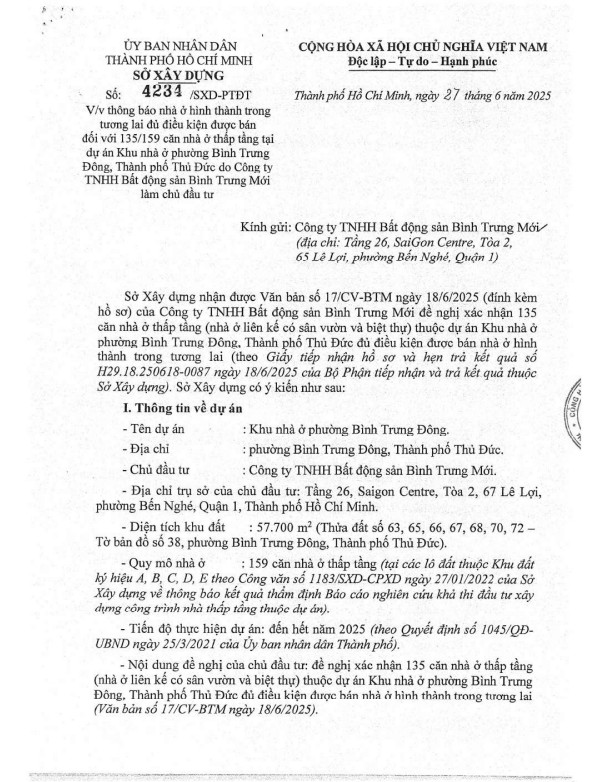 Giấy phép mở bán Gladia