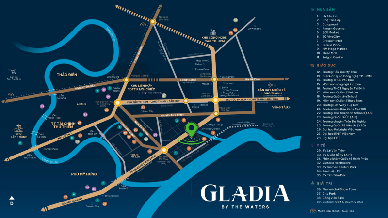 Tiện ích ngoại khu dự án Gladia